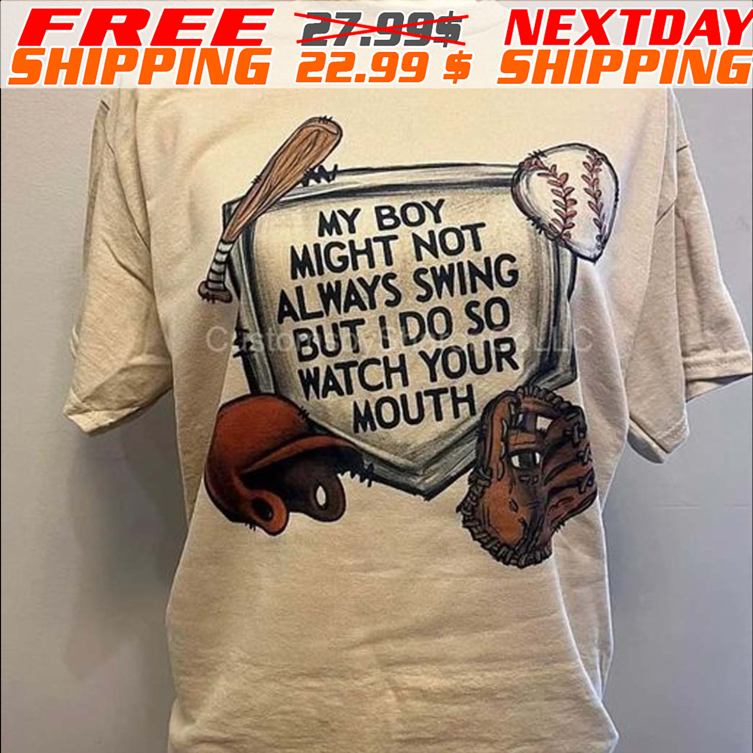 My Boy Might Not Always Swing But I Do So Watch Your Mouth Baseketball Shirt