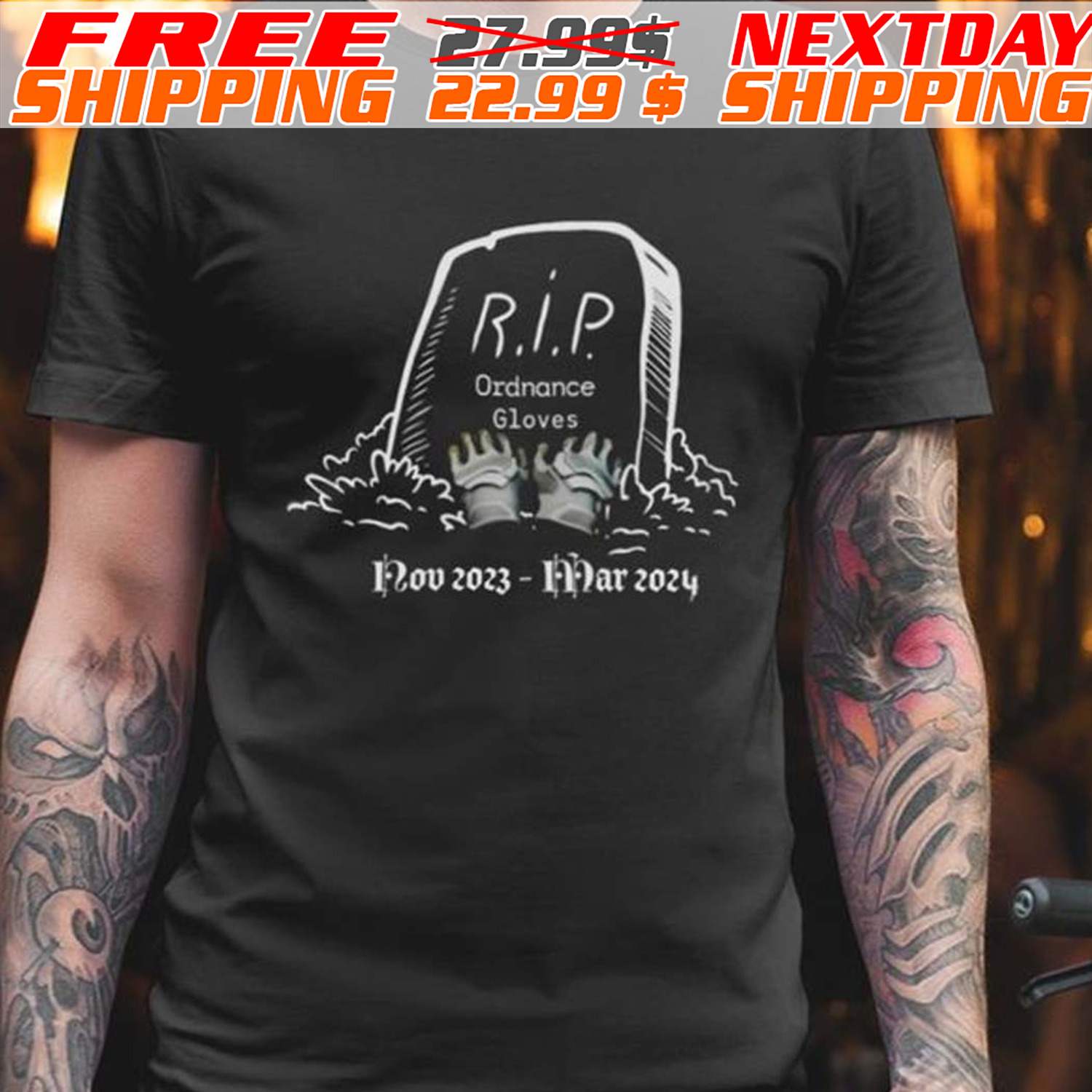 RIP Ordinance Gloves Nade Shirt
