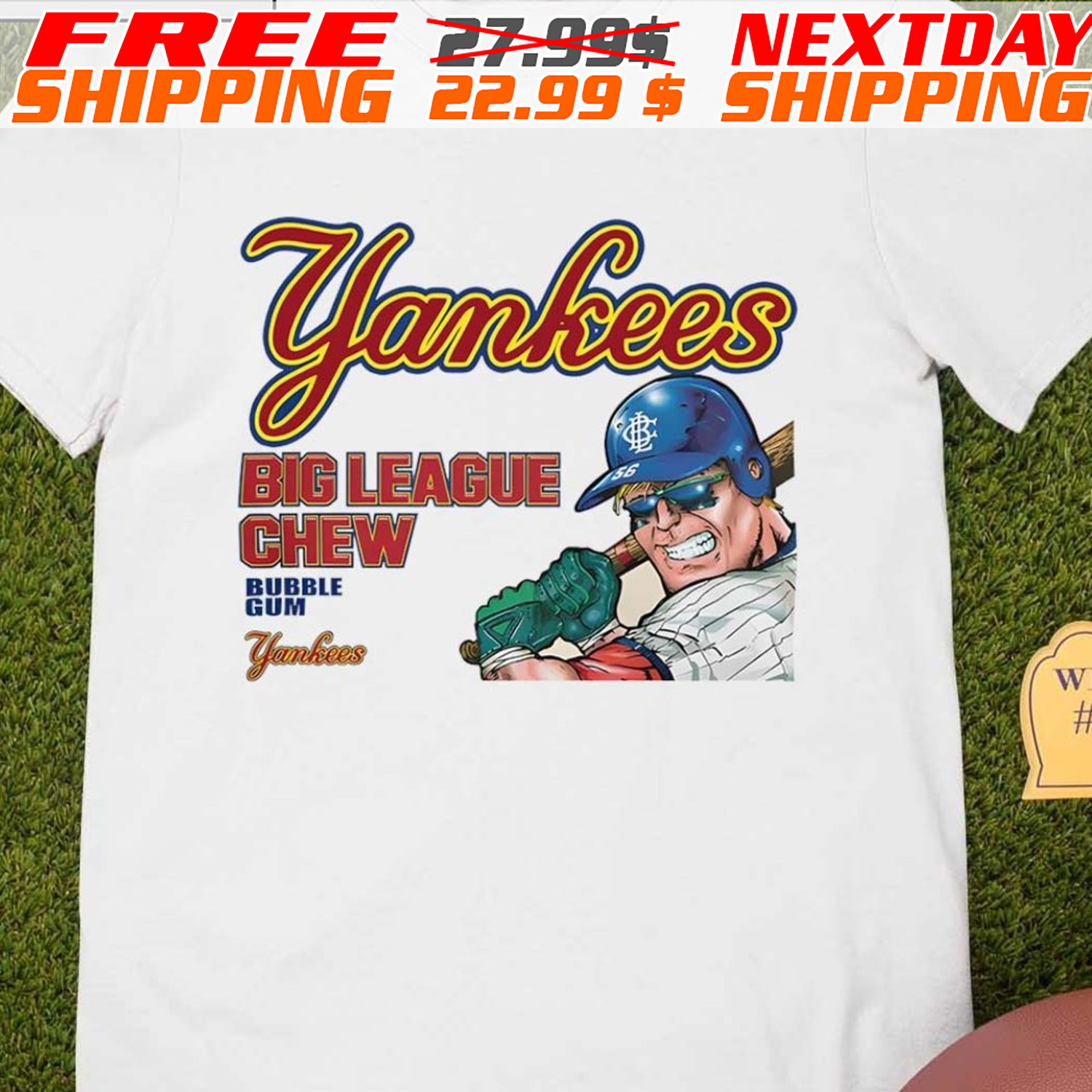 Big League Chew Bubble Gum New York Yankees Baseball Shirt