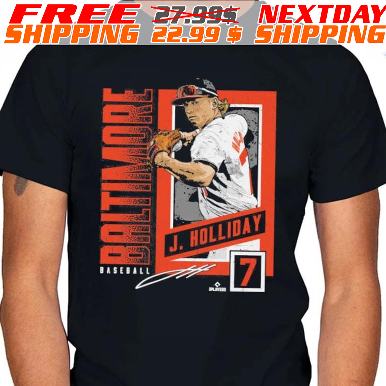 Jackson Holliday Baltimore Baseball Card Signature Shirt
