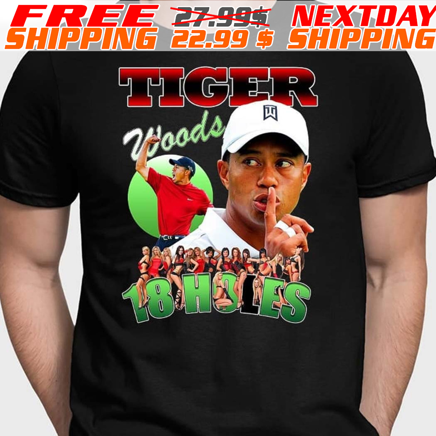Tiger Woods 18 Holes Shirt Tiger Woods 18 Holes Shirt
