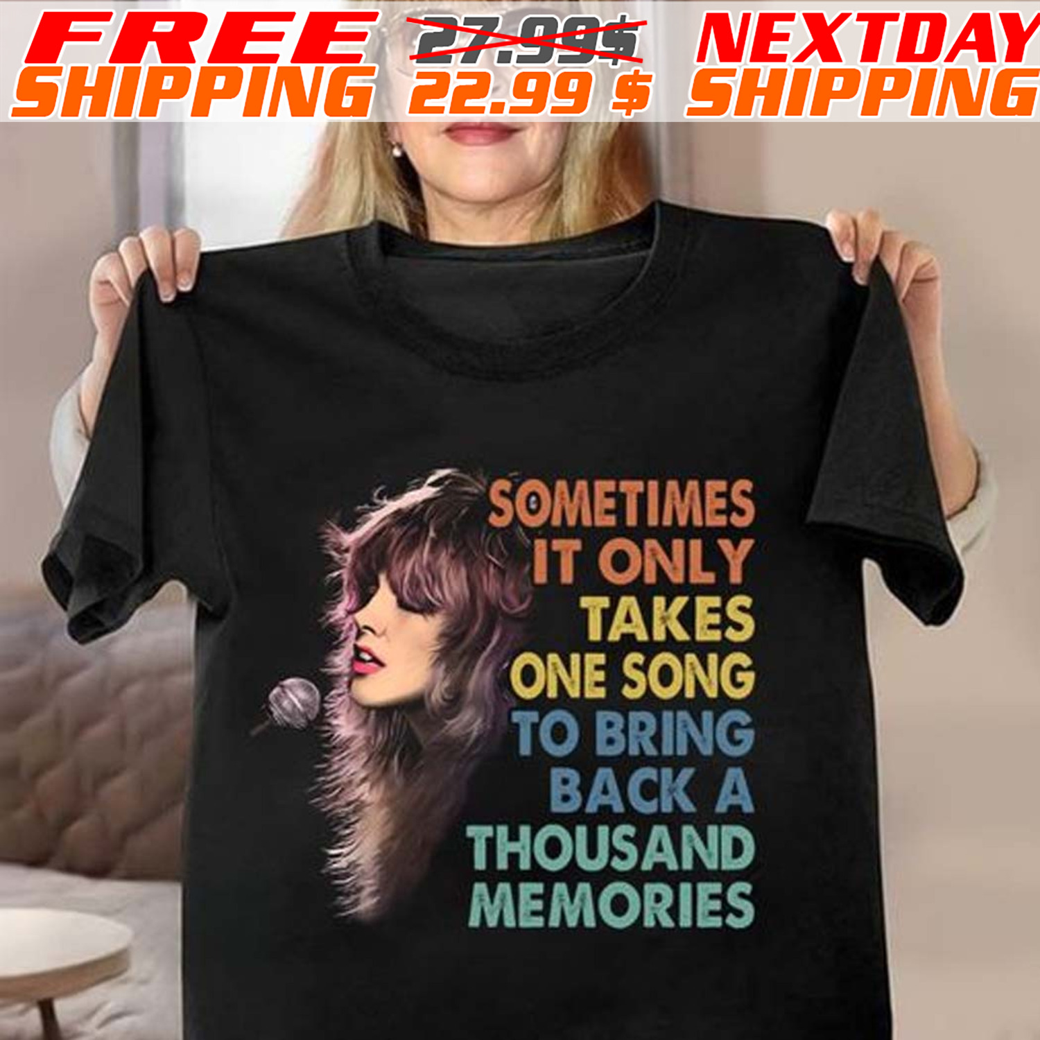 Stevie Nicks Sometimes It Only Takes One Song To Bring Back A Thousand Memories Shirt