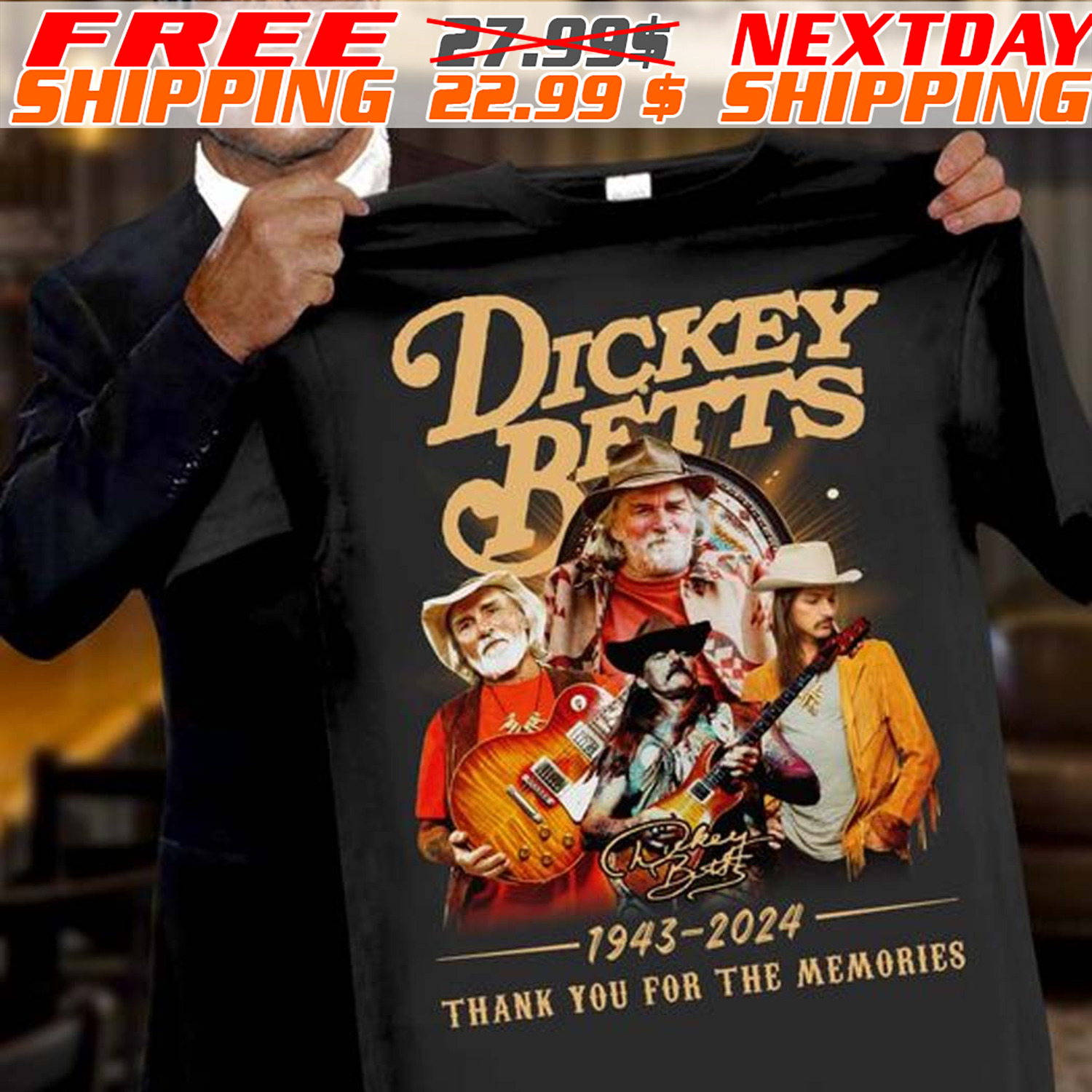 Dickey Retts 1943 2024 Thank You For The Memories Shirt