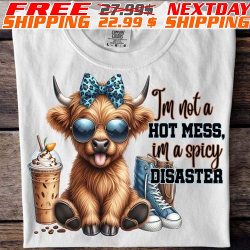 Cow I’m Not A Hot Mess I’m A Spicy Disaster Shirt