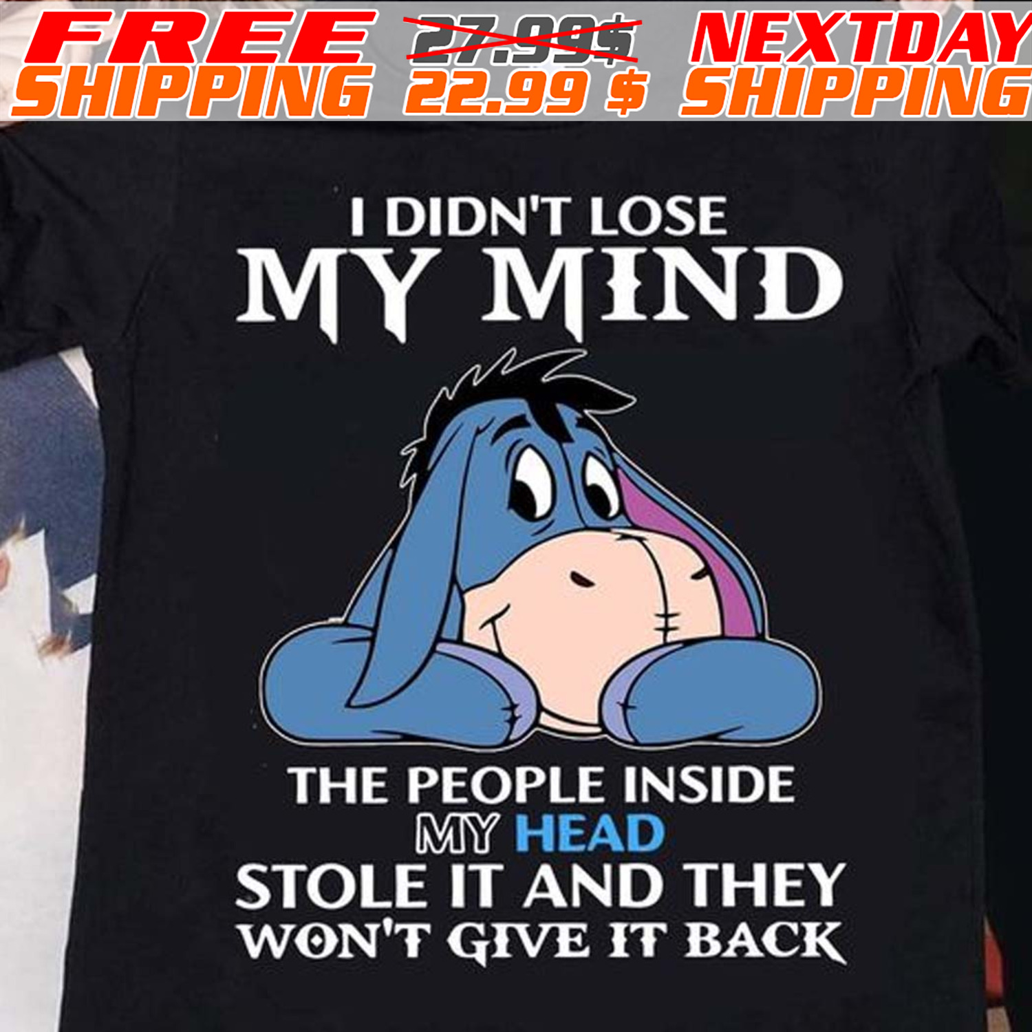Eeyore I Didn't Lose My Mind The People Inside My Head Stole It And They Won't Give It Back Shirt