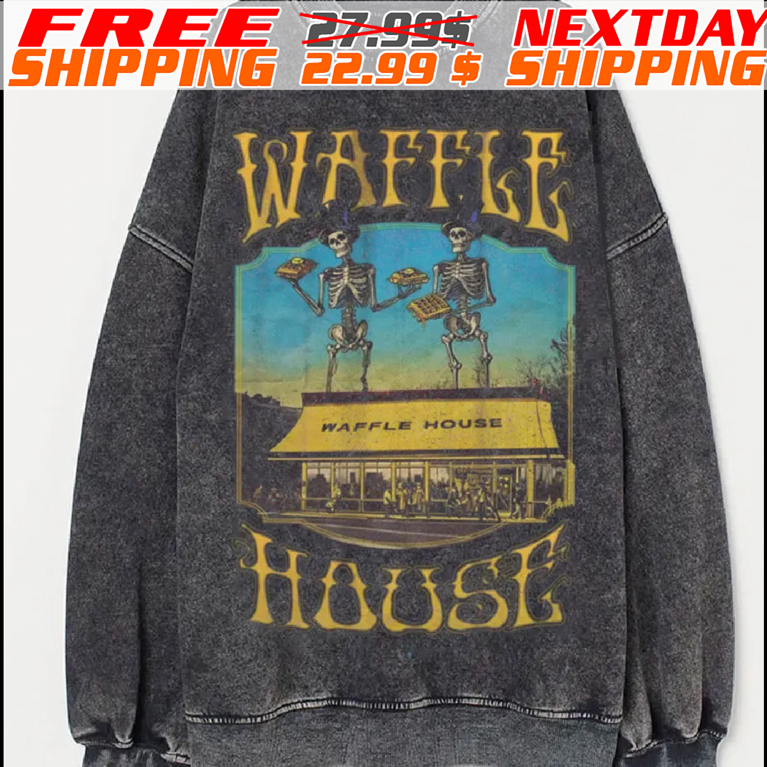 Waffle House Grateful Dead Lot Shirt