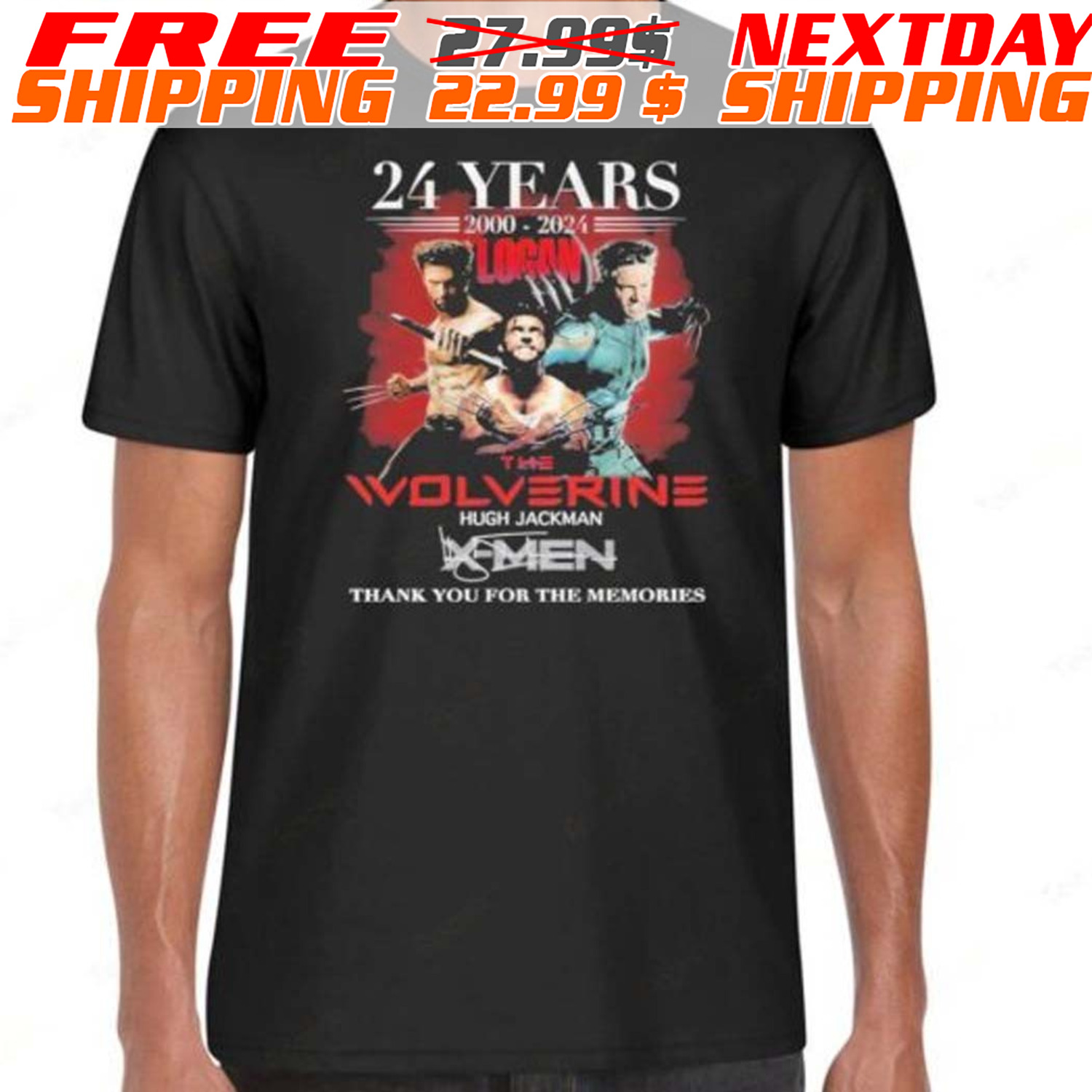 The Wolverine Hugh Jackman 2000 2024 24 Years Of The Memories Shirt
