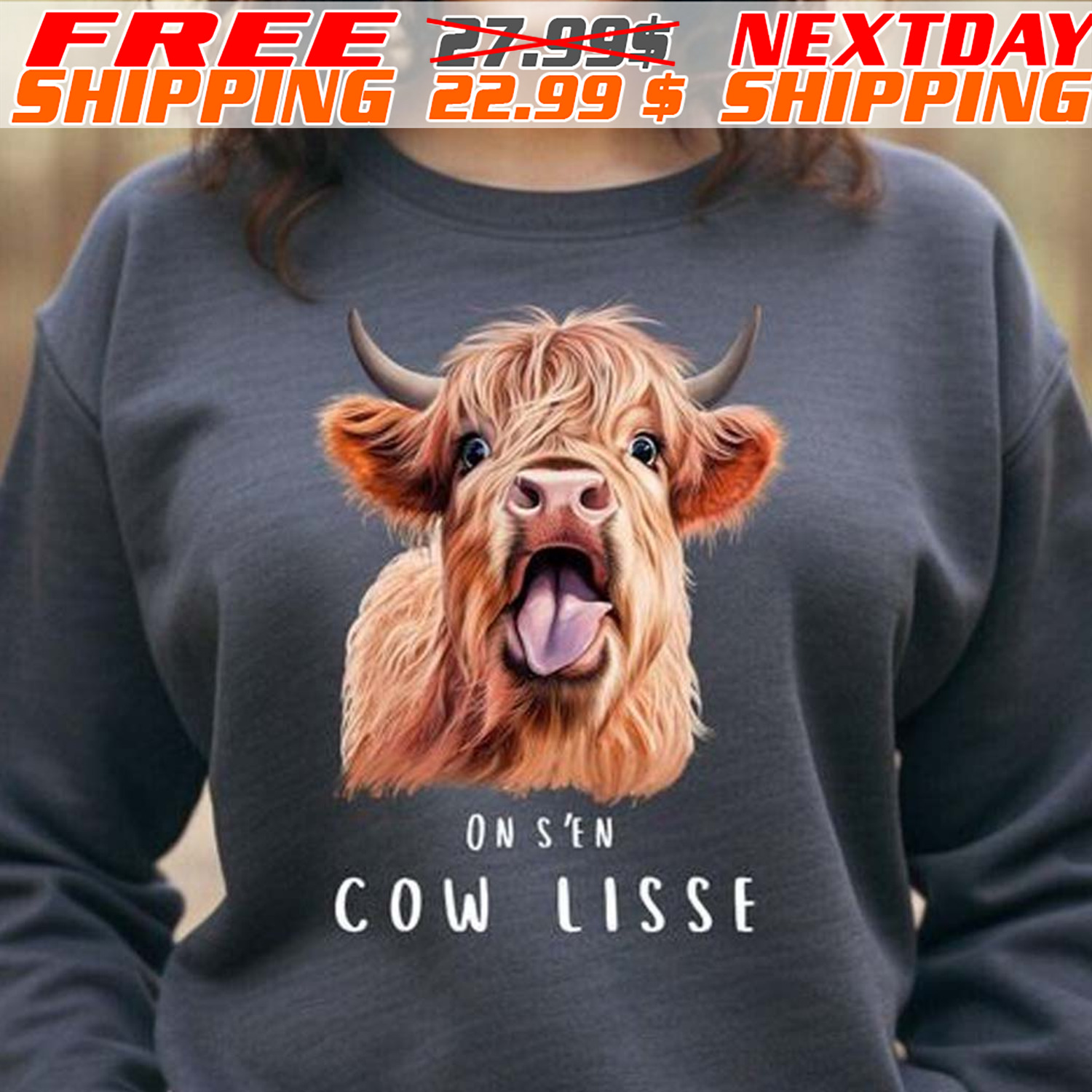 Heifer On s'en Cow Lisse Shirt