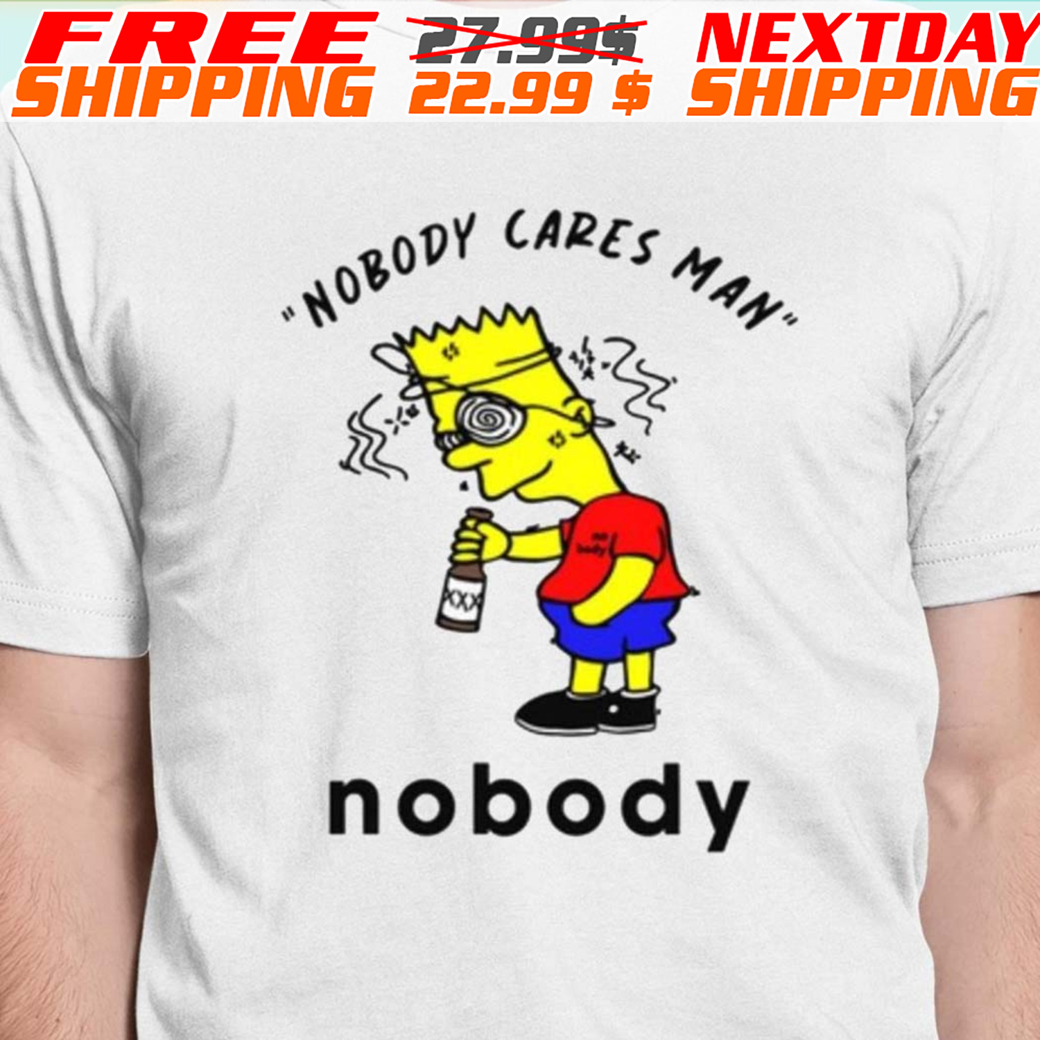 Simpson Nobody Cares Man Nobody Shirt