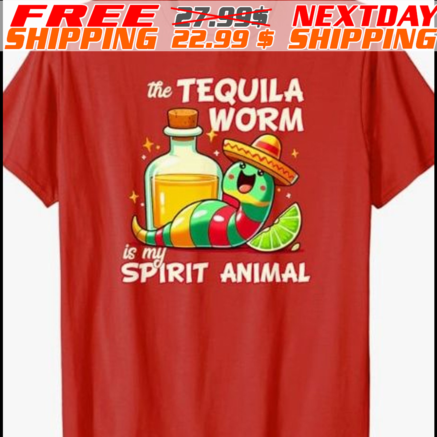 The Tequila Worm Is My Spirit Animal Shirt