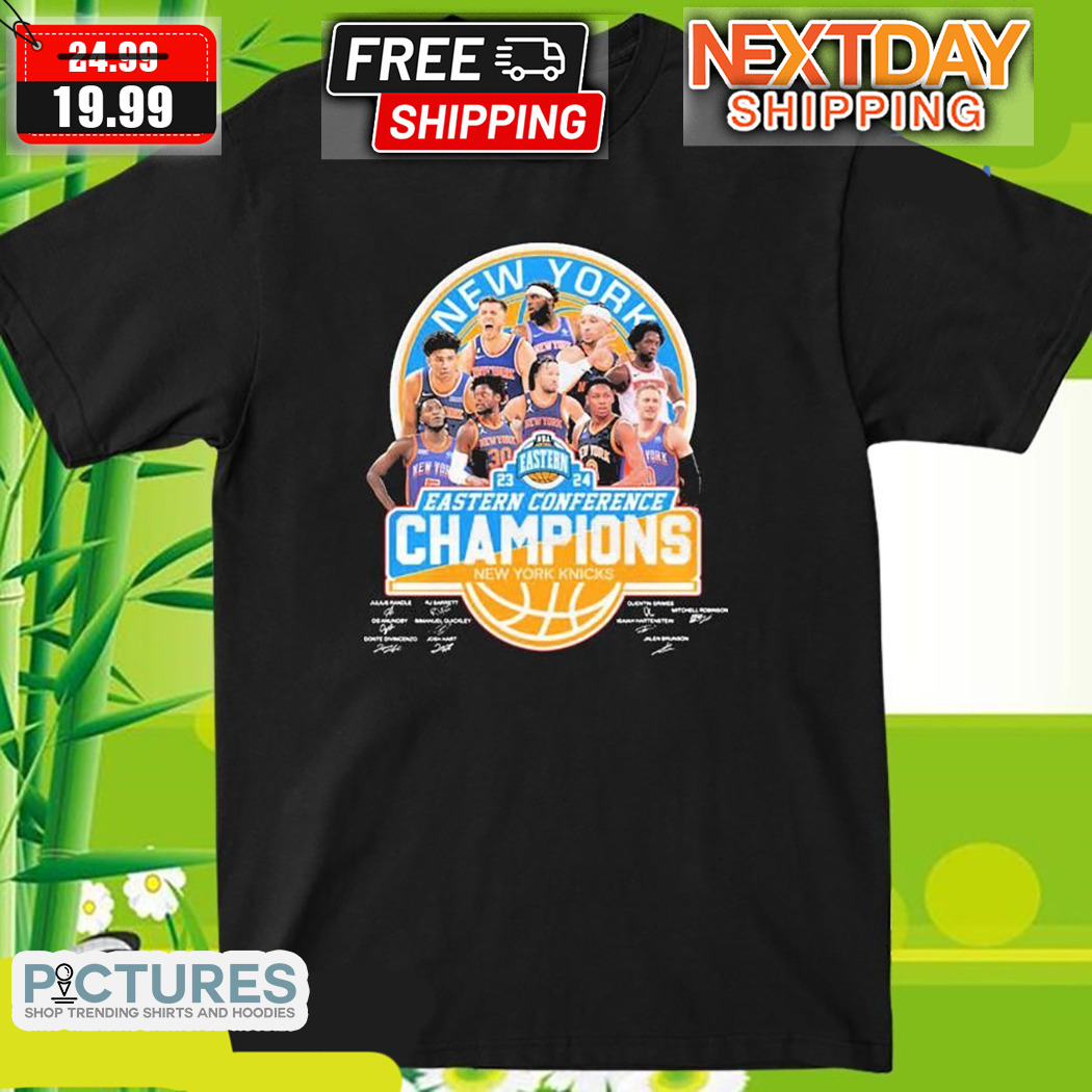 New York Knicks Eastern Conference Champions Signatures 2024 Shirt