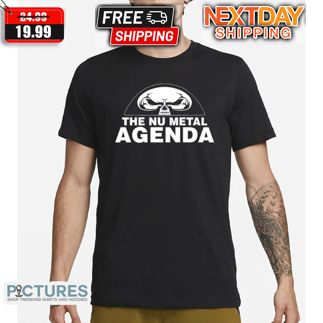 Justin Whang Wearing The Nu Metal Agenda 2024 Shirt
