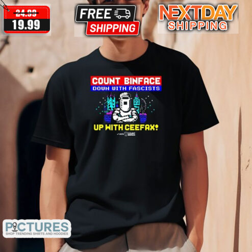Count Binface Down With Fascists Up With Ceefax Shirt