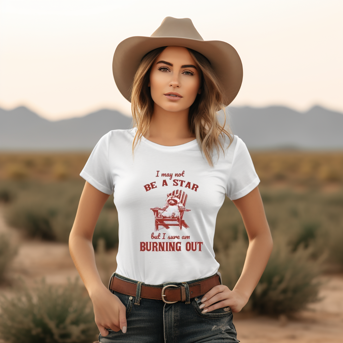 Raccoon I May Not Be A Star But I Sure Am Burning Out Shirt Raccoon I May Not Be A Star But I Sure Am Burning Out Shirt