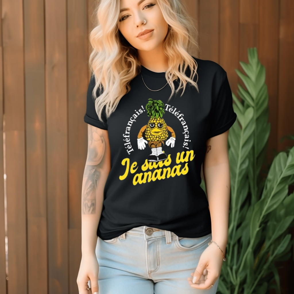 Sale 20 TVO Telefrancais Je Suis Ananas Shirt Classic tee hoodie sweater v neck and tank top Women Tee Croptop