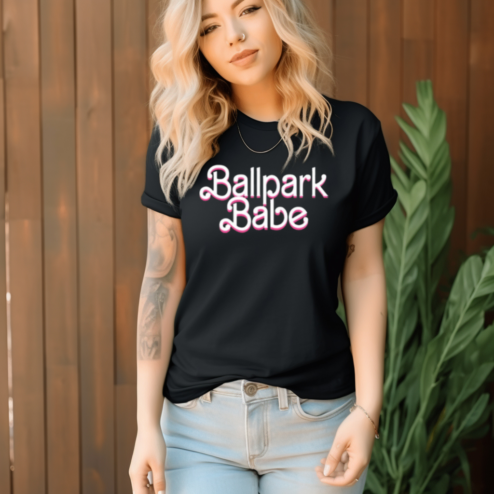 Mseballgal Ballpark Babe Barbie Shirt