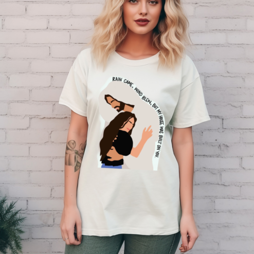Jesus Rain Came Wind Blew But My House Was Built On You Shirt