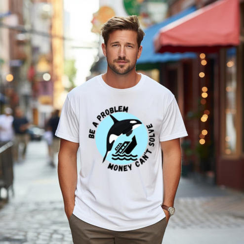 Yacht Sinking Orca Be A Problem Money Cant Solve Shirt