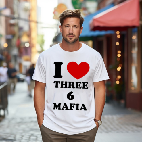 Aja Argento I Love Three 6 Mafia Shirt