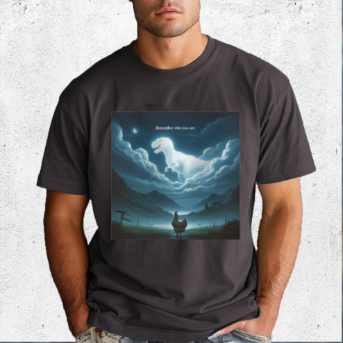 Dinosaur Chicken Remember Who Are You Shirt