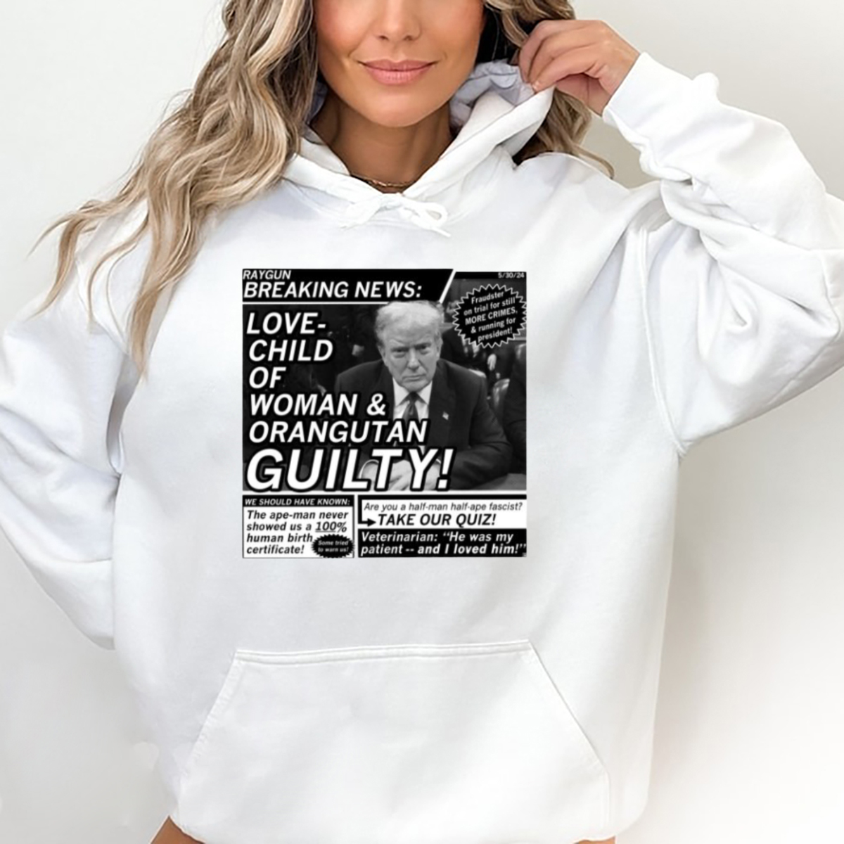 Donald Trump Love Child Of Woman And Orangutan Guilty Shirt ...