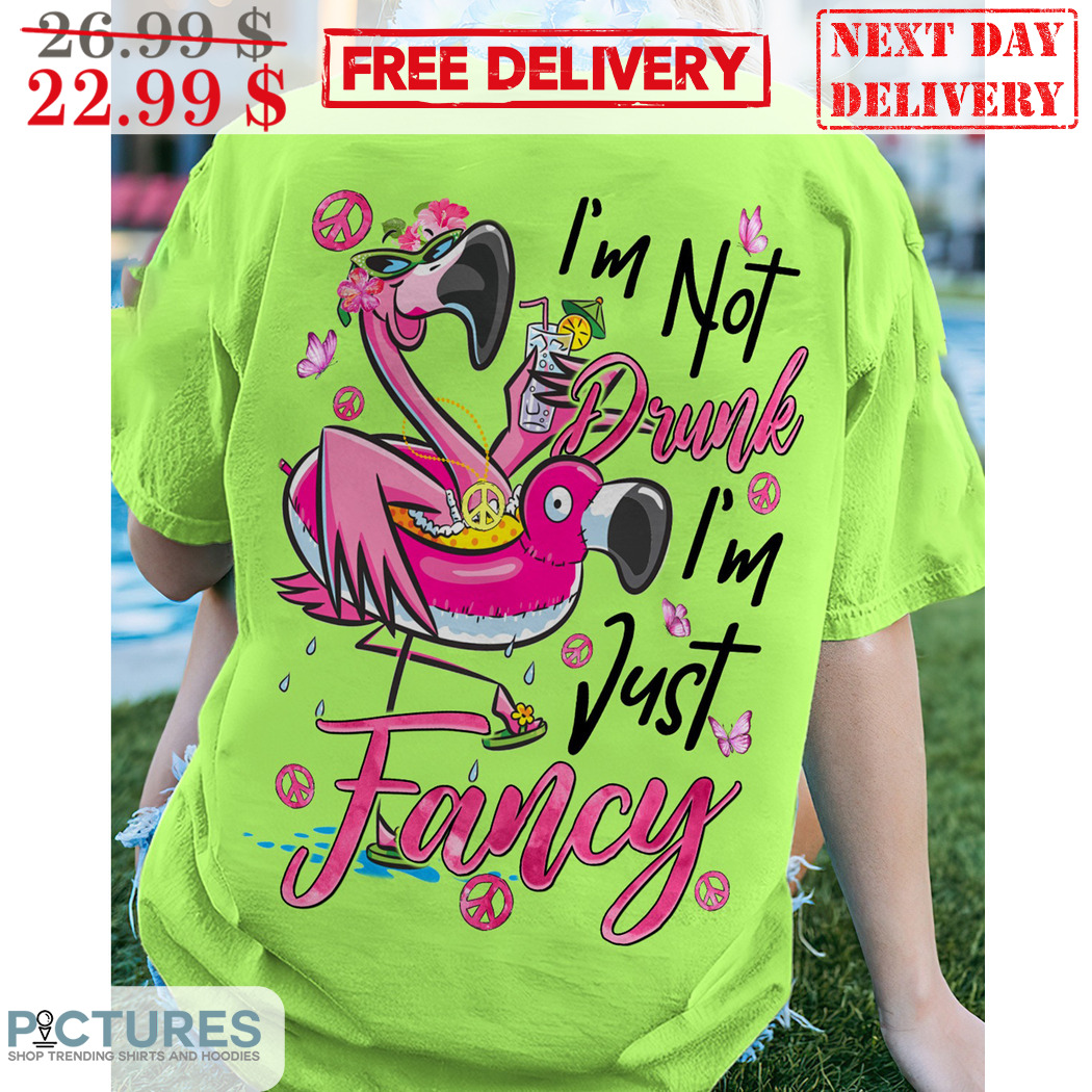 Flamingo I'm Not Drunk Im Just Fancy Hippie Shirt