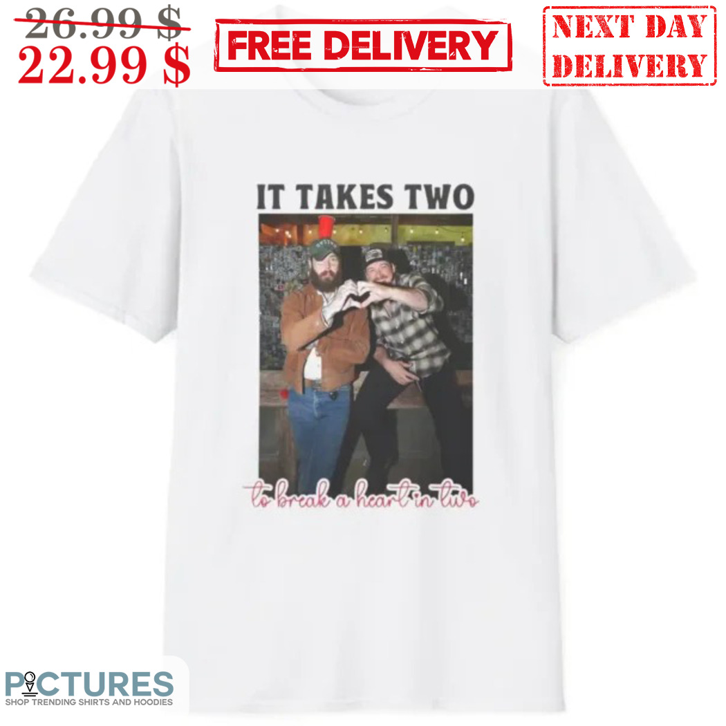 Post Malone Morgan Wallen Heart It Takes Two To Break A Heart In Two Shirt