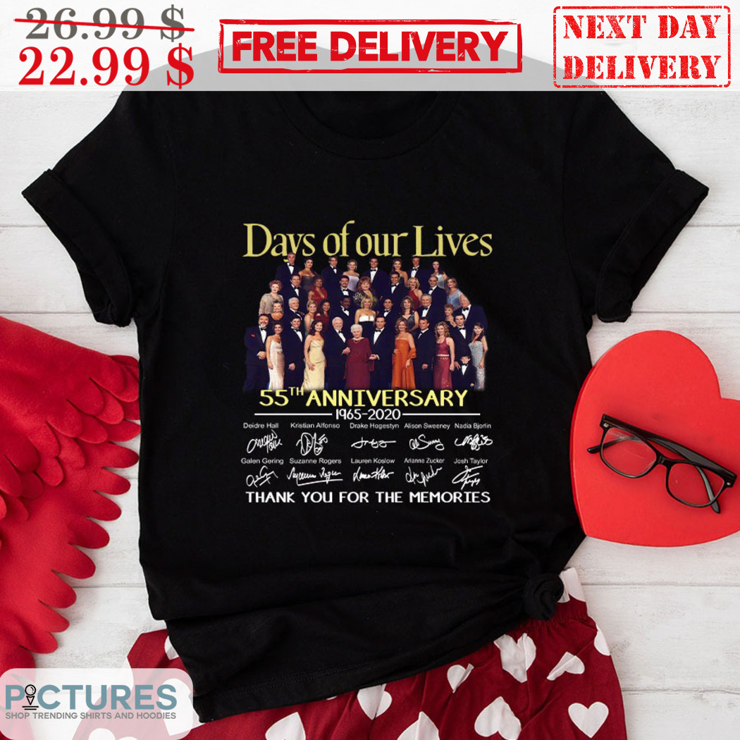Days Of Our Lives 55th Anniversary 1965 2020 Thank You For The Memories Signature Shirt