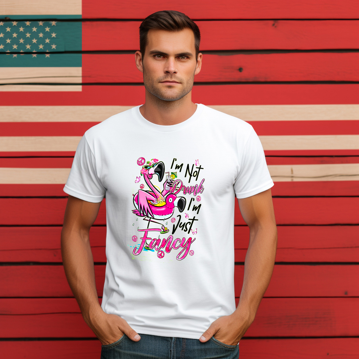 Flamingo I Am Not Drunk I Am Just Fancy Shirt