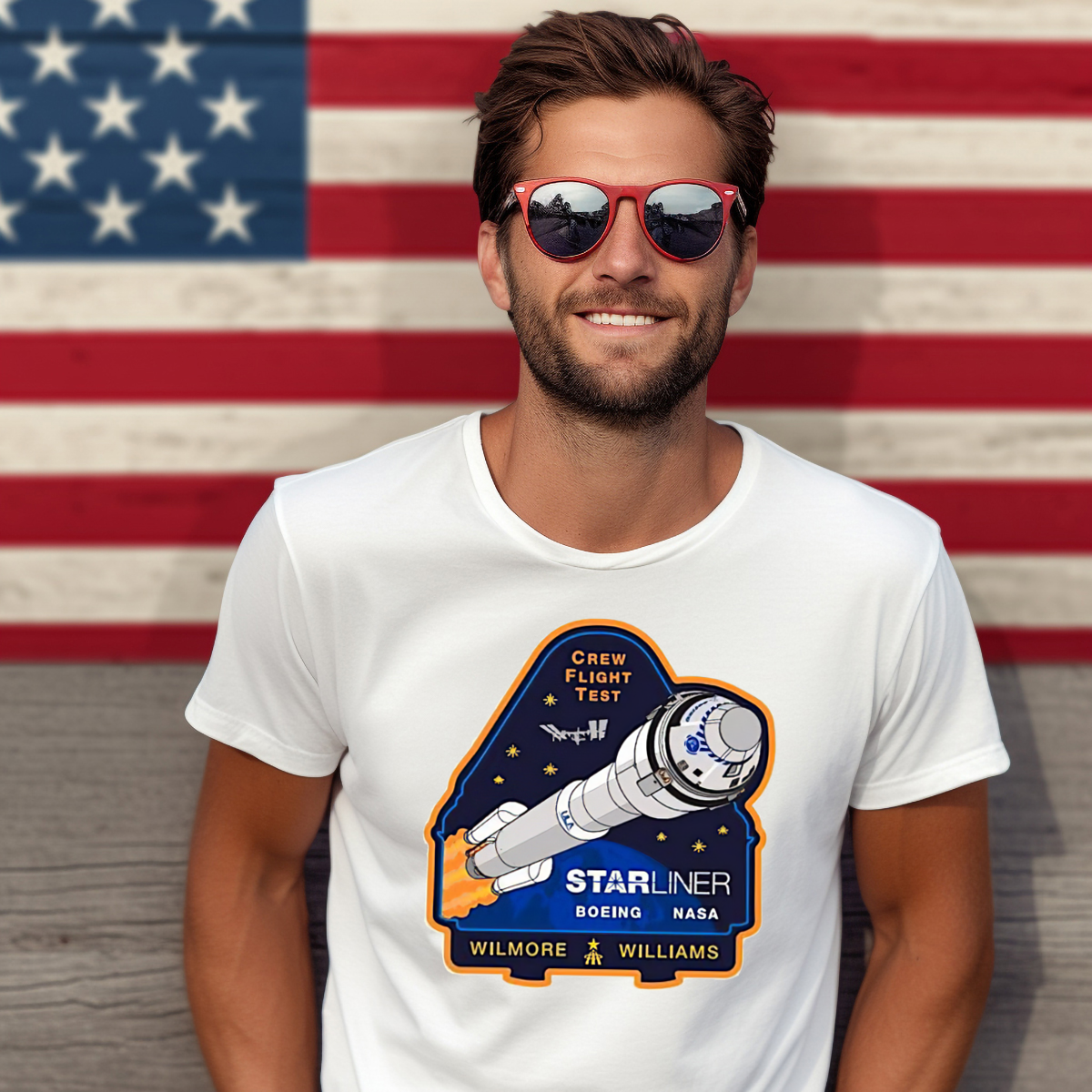 Spacecraft Crew Flight Test Starliner Boeing Nasa Shirt