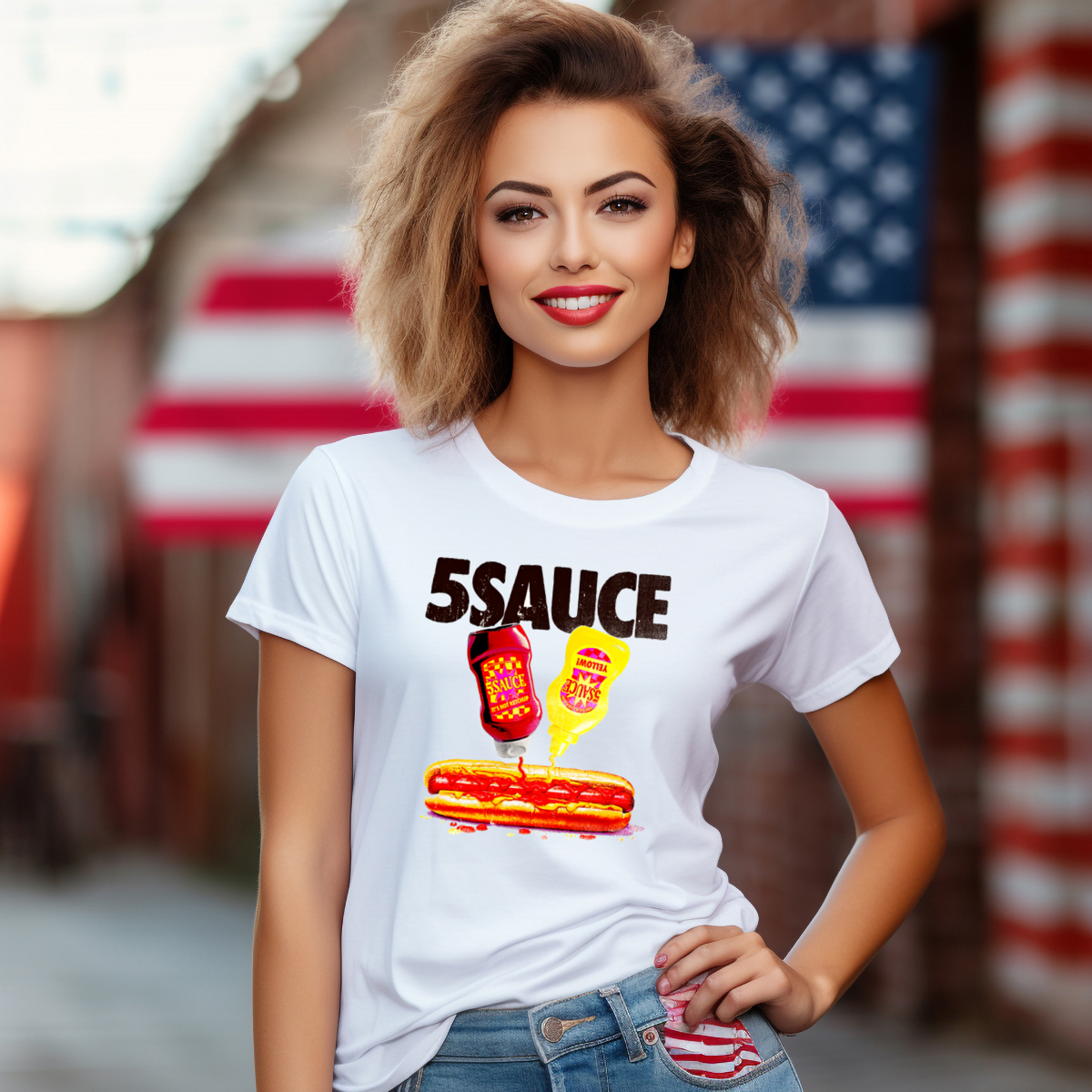 5 Sauce Hotdog Vitnage Shirt
