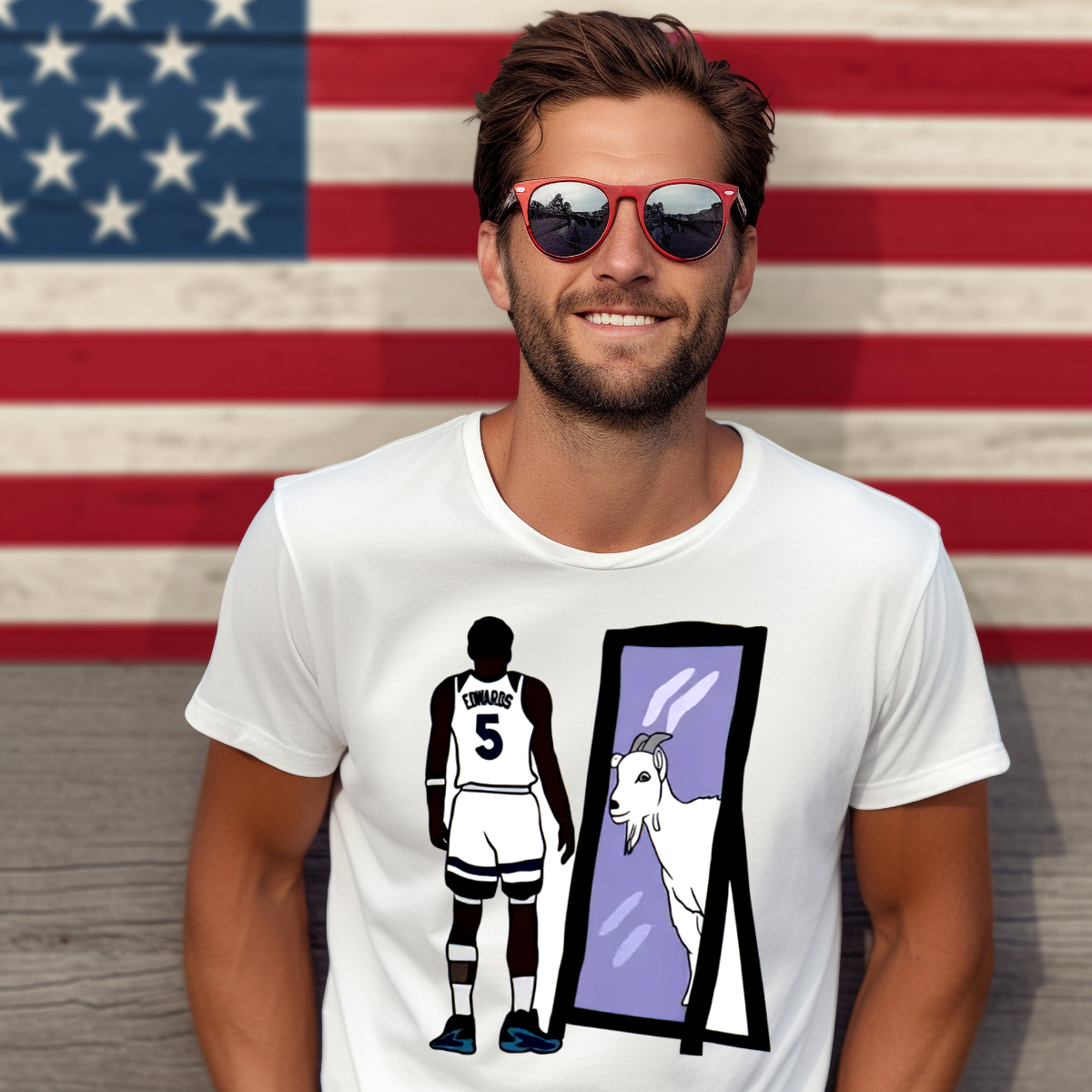 Anthony Edwards 05 Mirror Goat Minnesota Timberwolves NBA 2024 Shirt