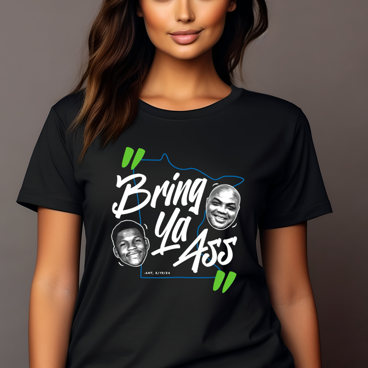 Anthony Edwards Bring Ya Ass Minnesota 2024 Shirt