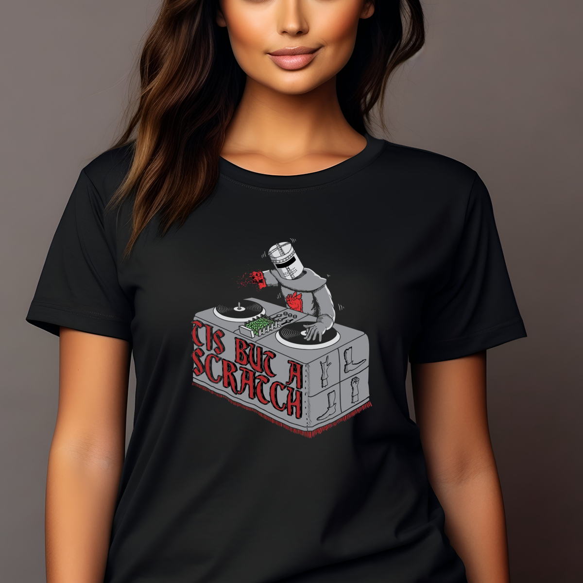 Black Knight DJ Tis But A Scratch Shirt