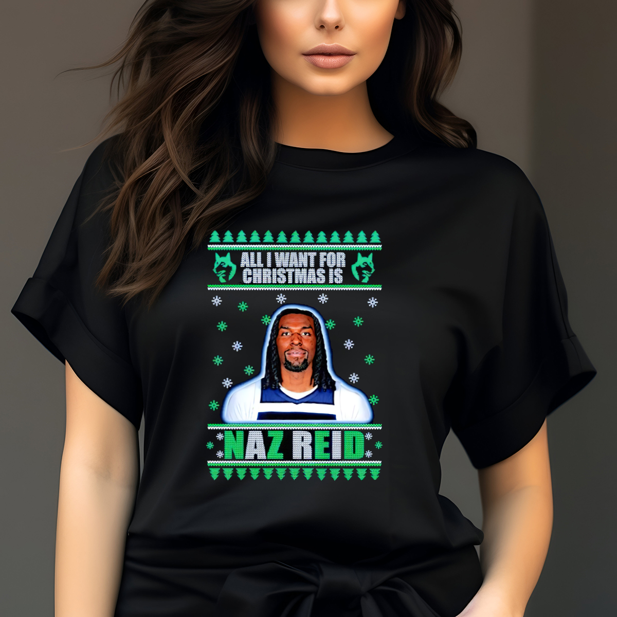 All I Want For Christmas Is Naz Reid Minnesota Timberwolves Ugly Shirt