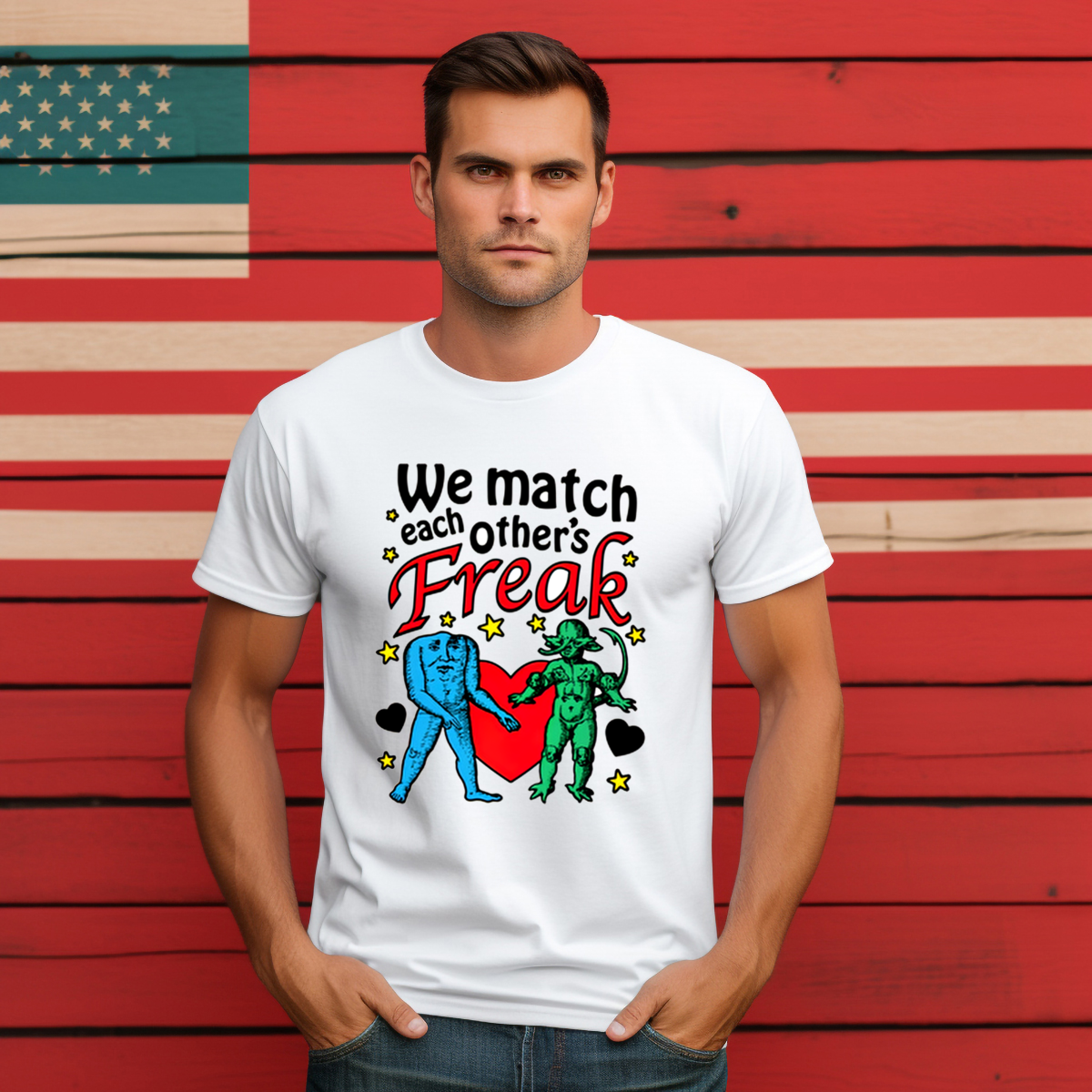 Heart Aliens We Match Each Other's Freak Shirt