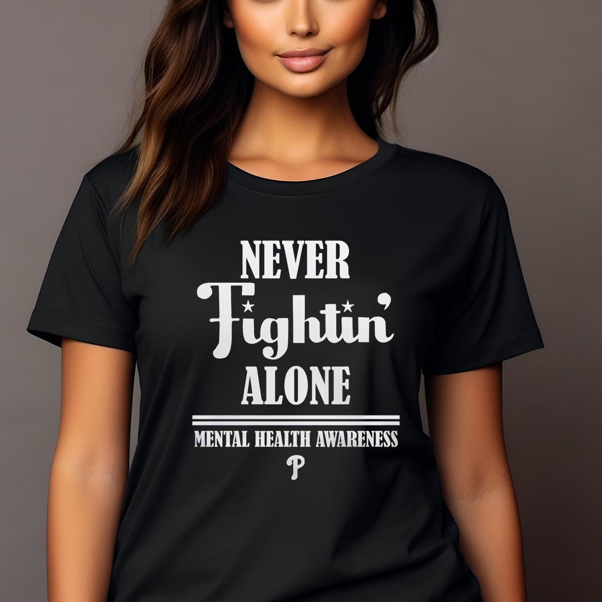 Never Fightin' Alone Mental Health Awareness Shirt