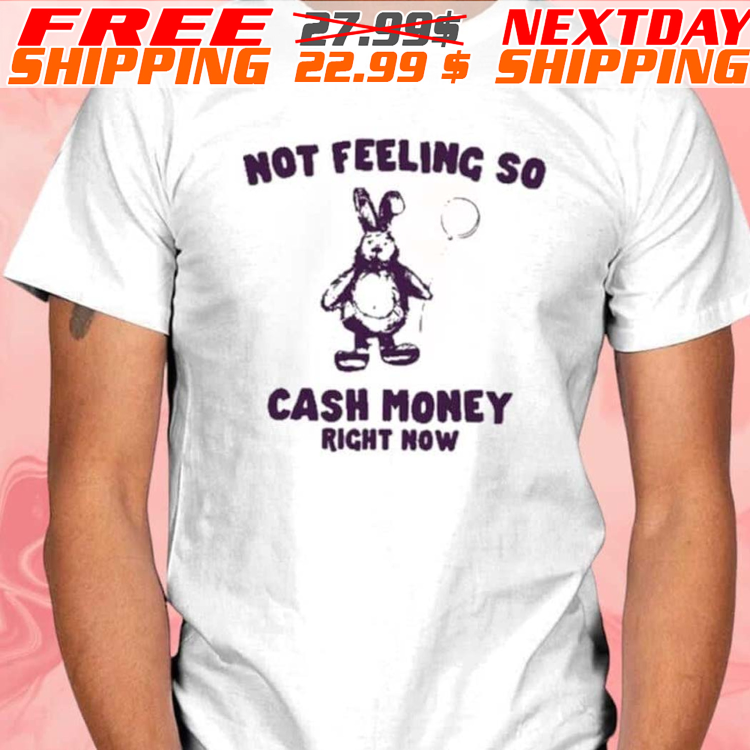 Rabbit Not Feeling So Cash Money Right Now Shirt