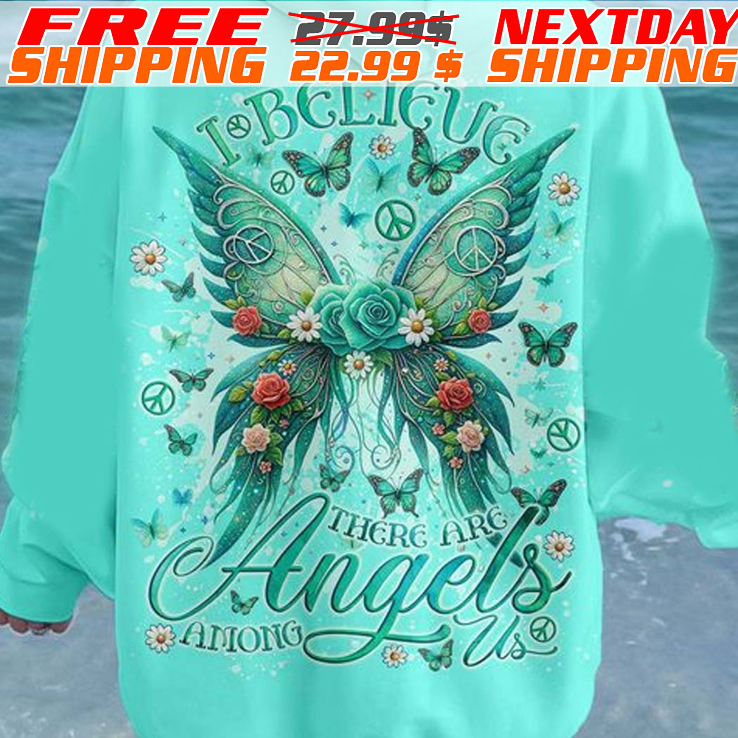Butterfly I Believe There Are Angles Among Us Shirt