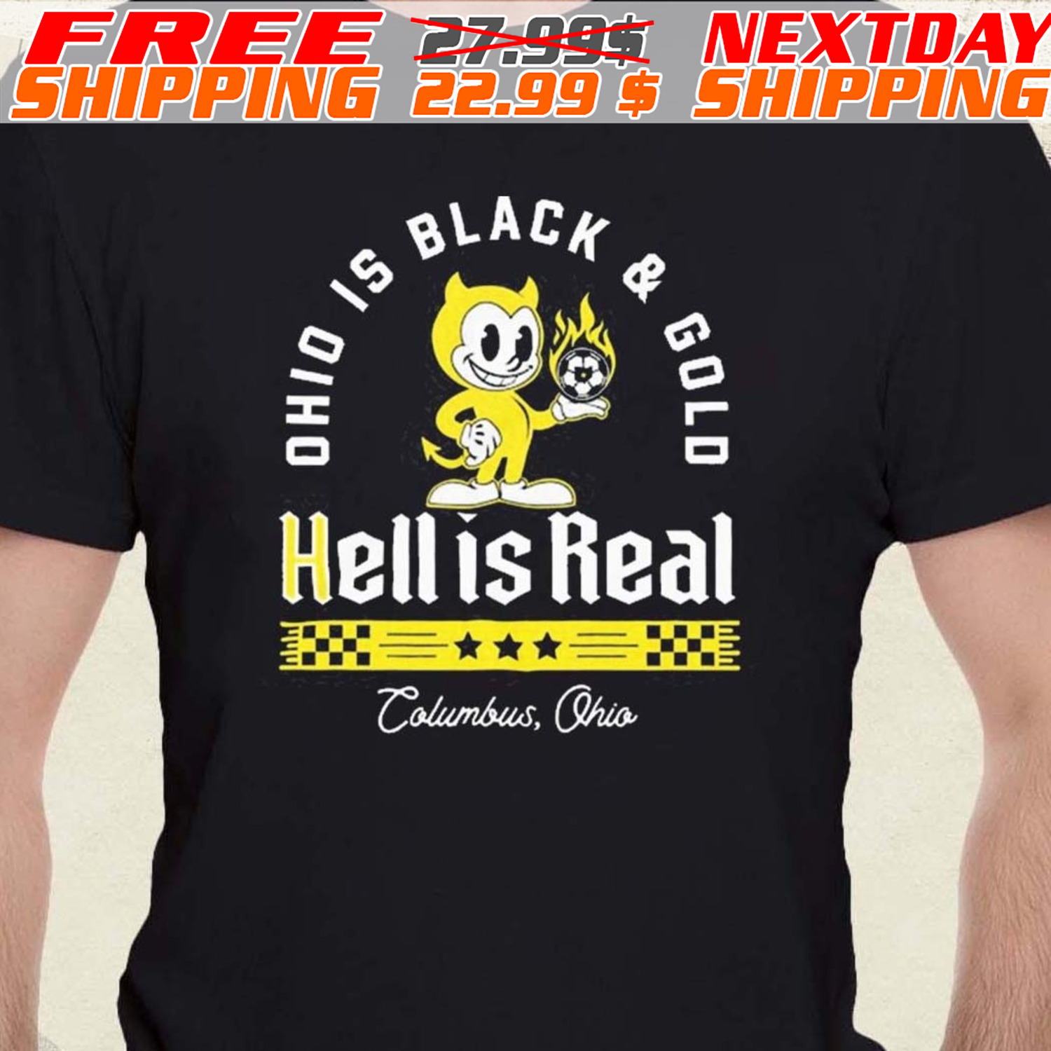 Ohio Is Black And Gold Hell Is Real Shirt