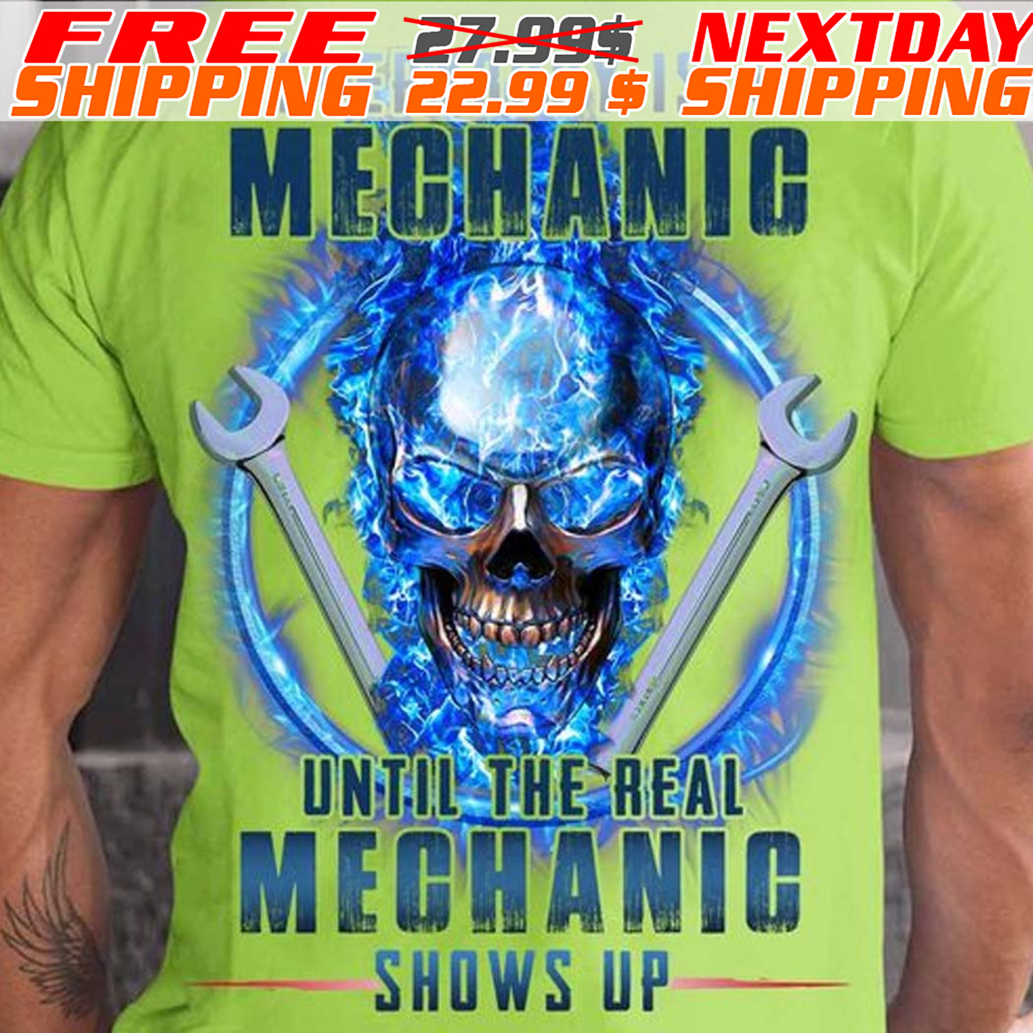 Skull Everybody Is A Mechanic Until The Real Mechanic Shows Up Shirt