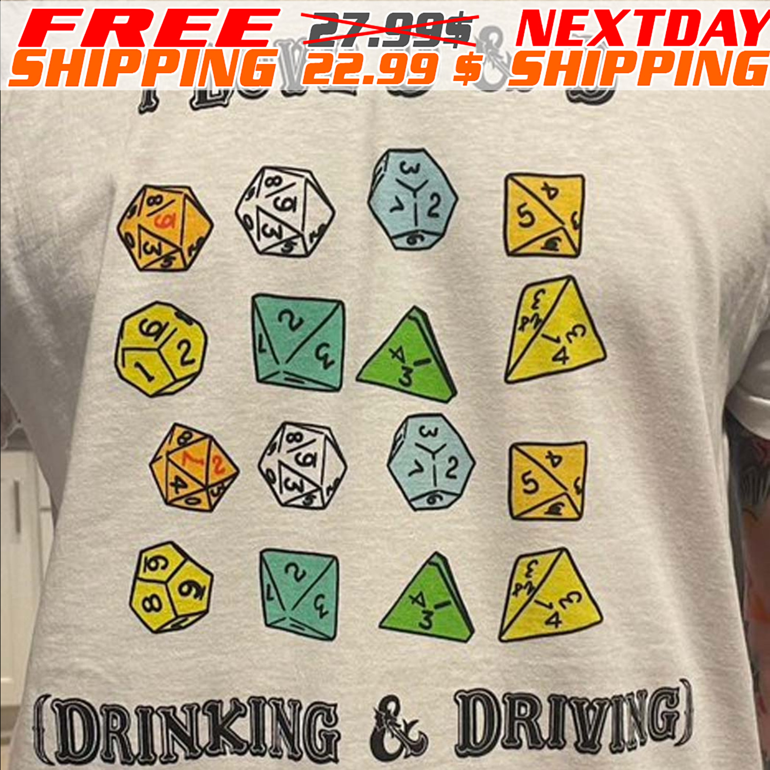 I Love Drinking & Driving Dice Shirt