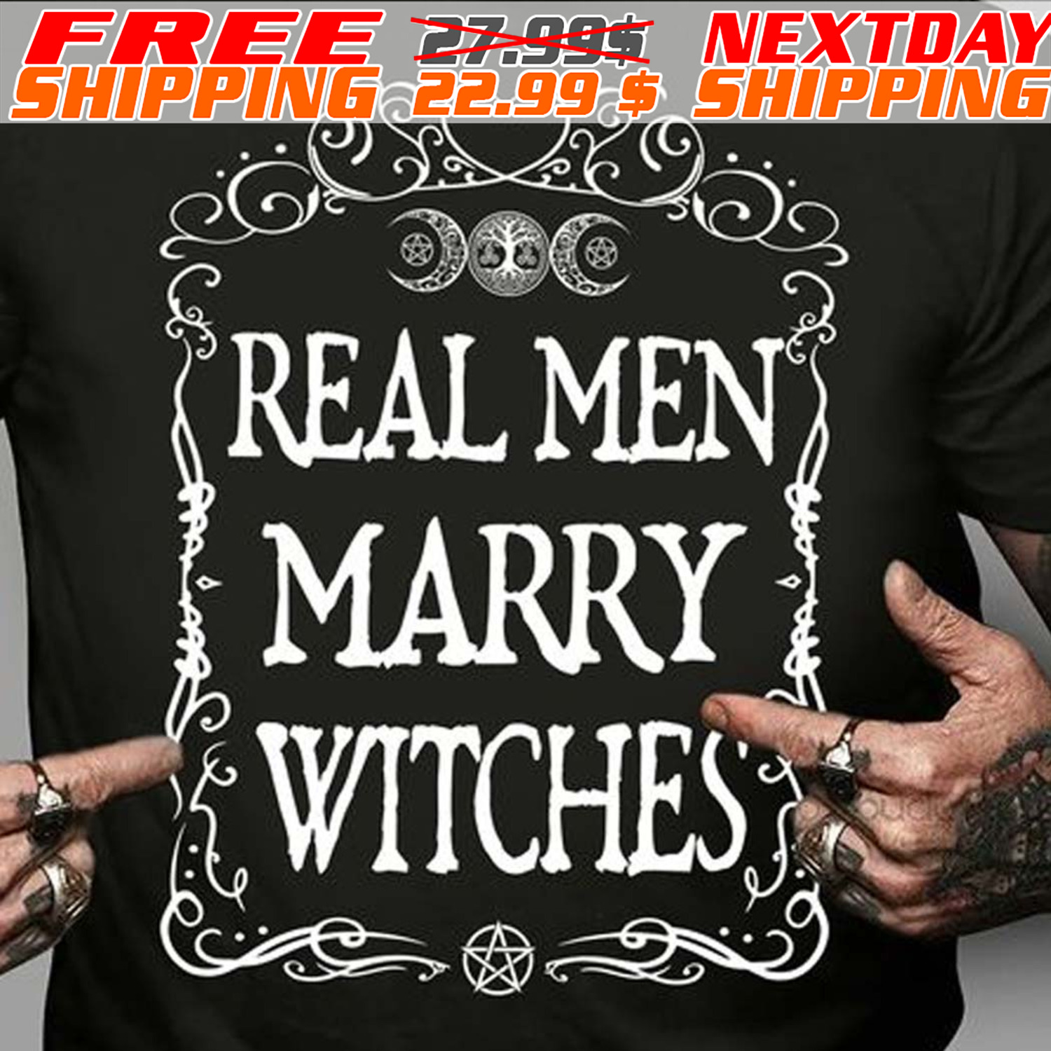 Real Men Marry Witches Shirt