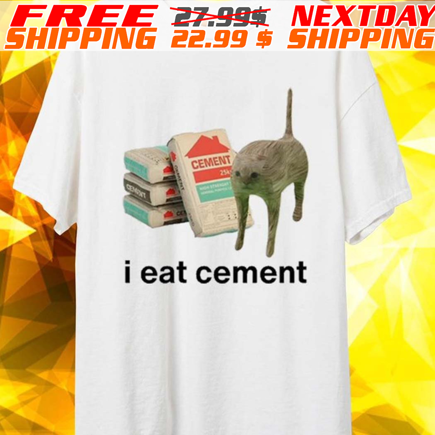 I Eat Cement Cursed Cat Shirt