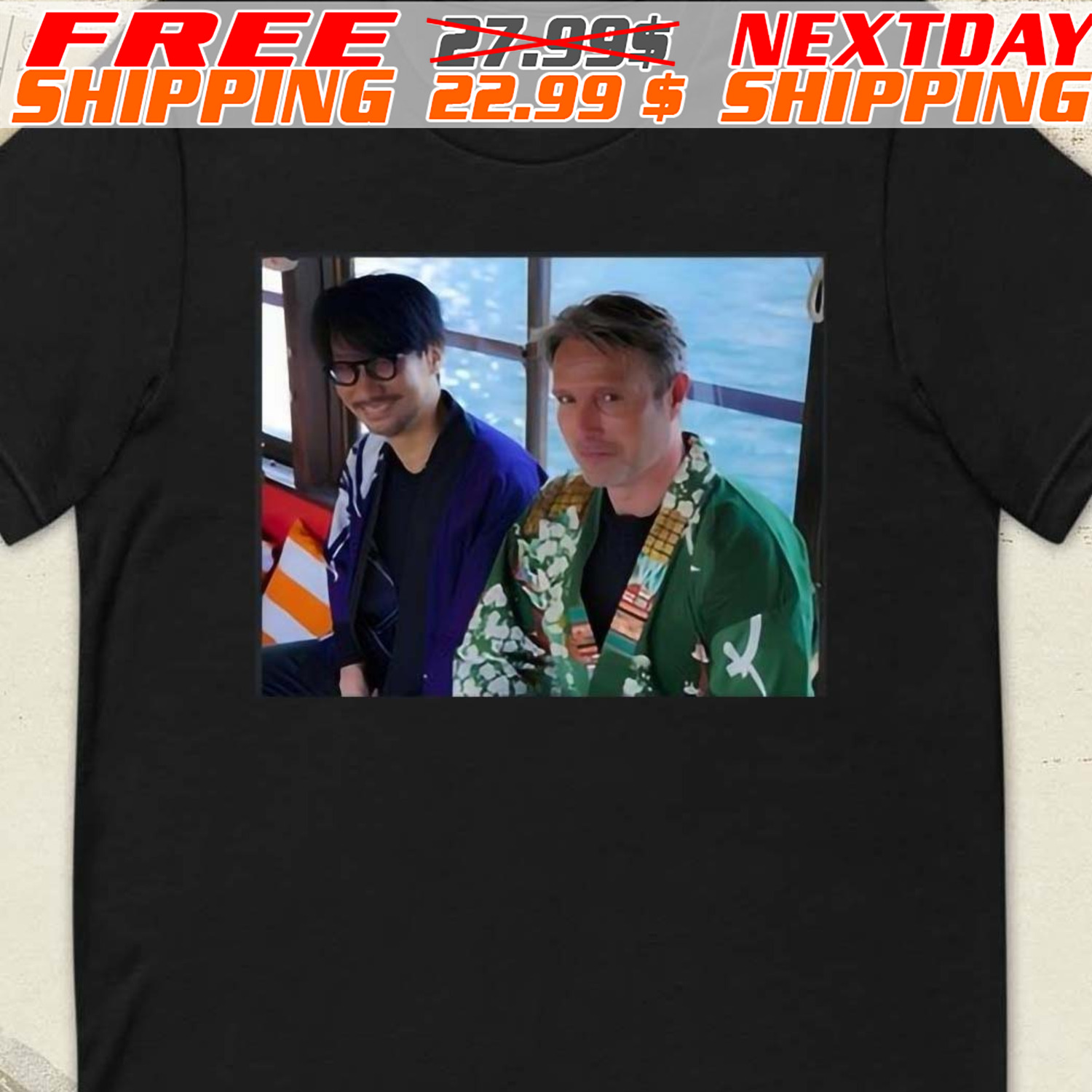 Mads Mikkelsen And Hideo Kojima Photo Shirt