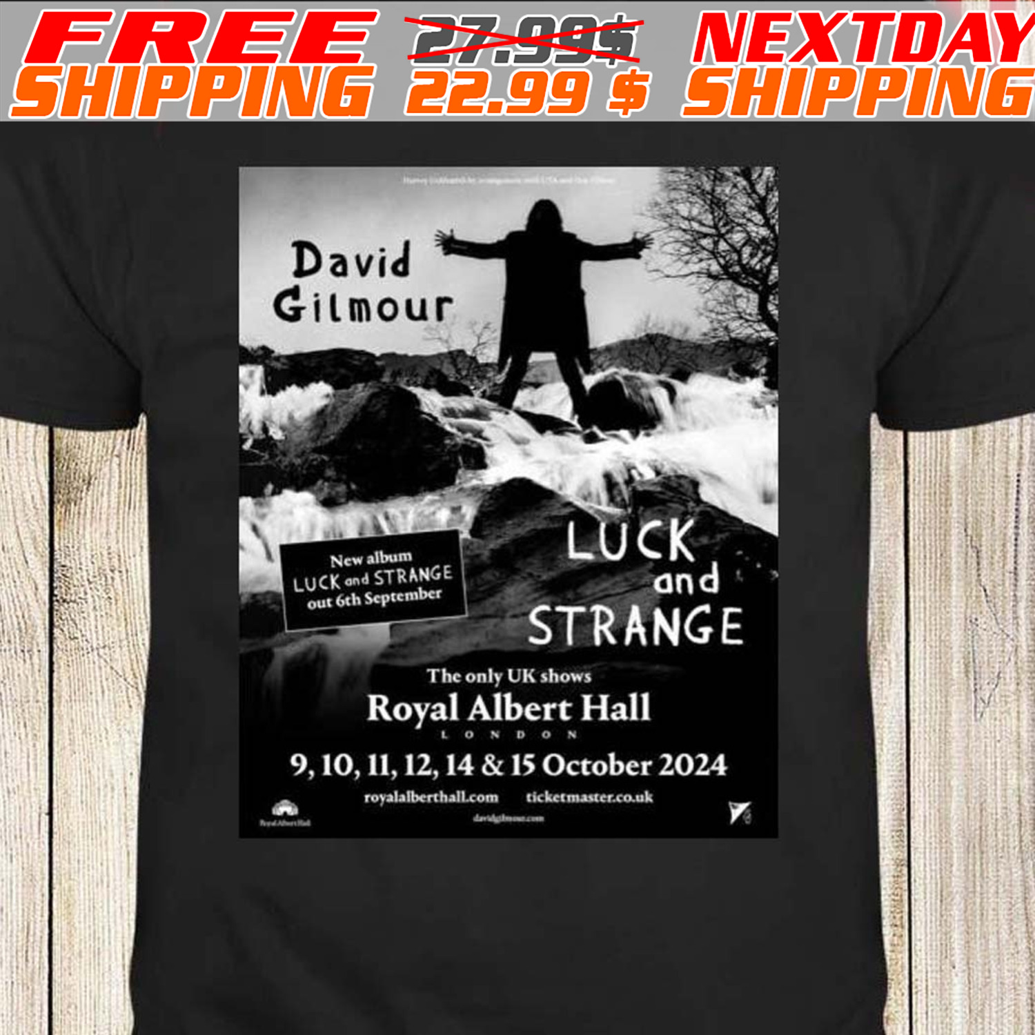 Pink Floyd’s David Gilmour Books Exclusive London Shows at The Royal Albert Hall Shirt