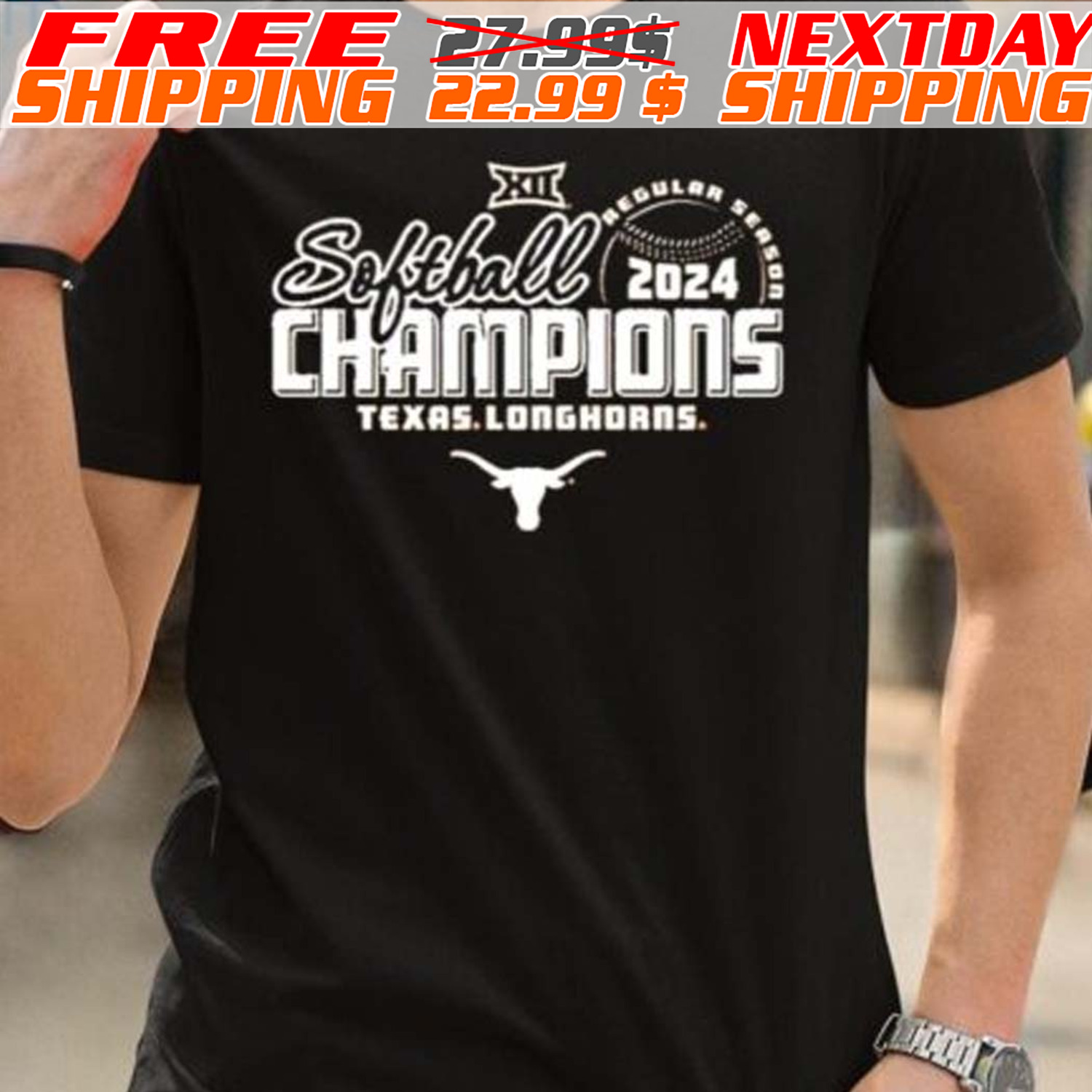 Texas Longhorns 2024 Big 12 Softball Regular Season Champions Shirt