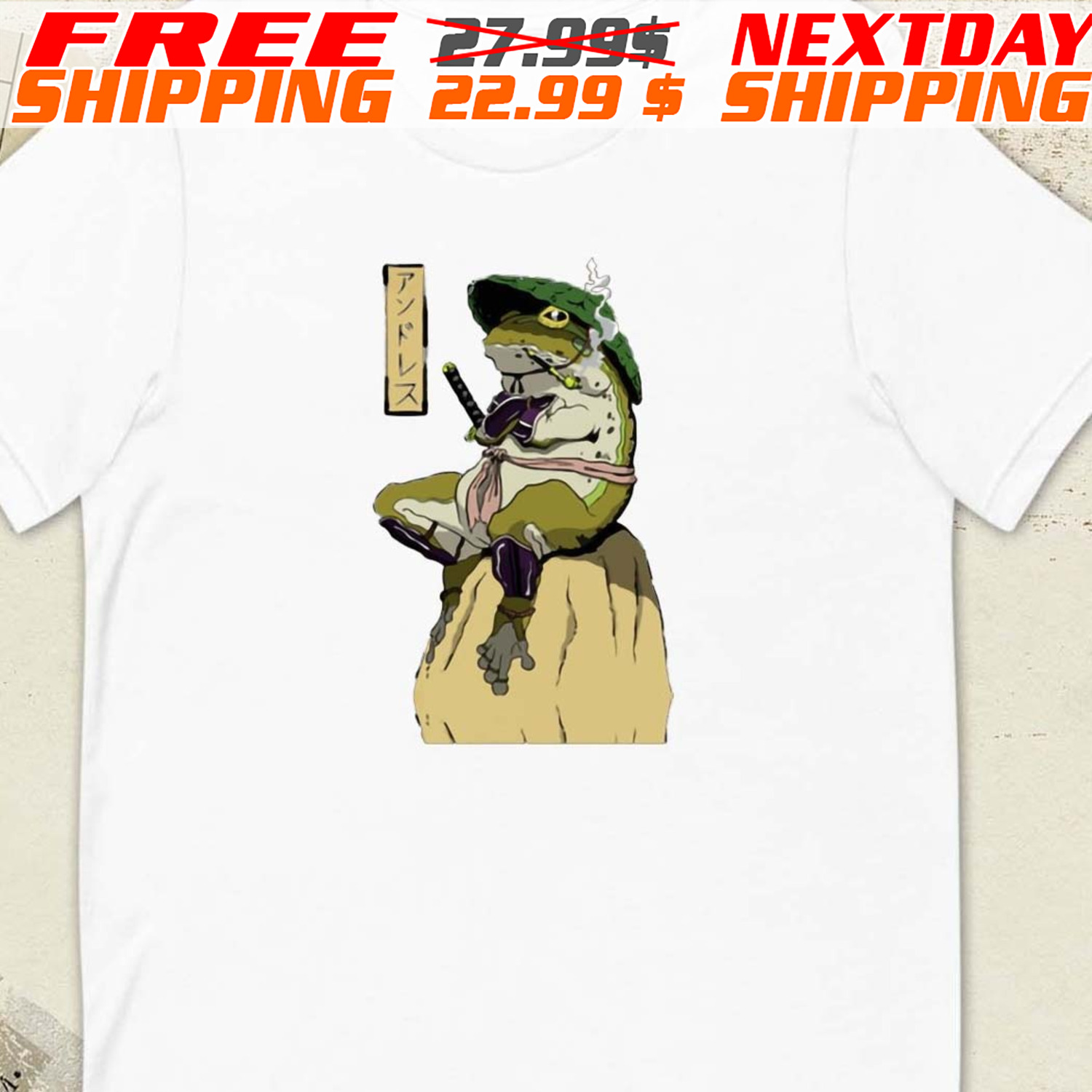 Victorious Samurai Frog Shirt