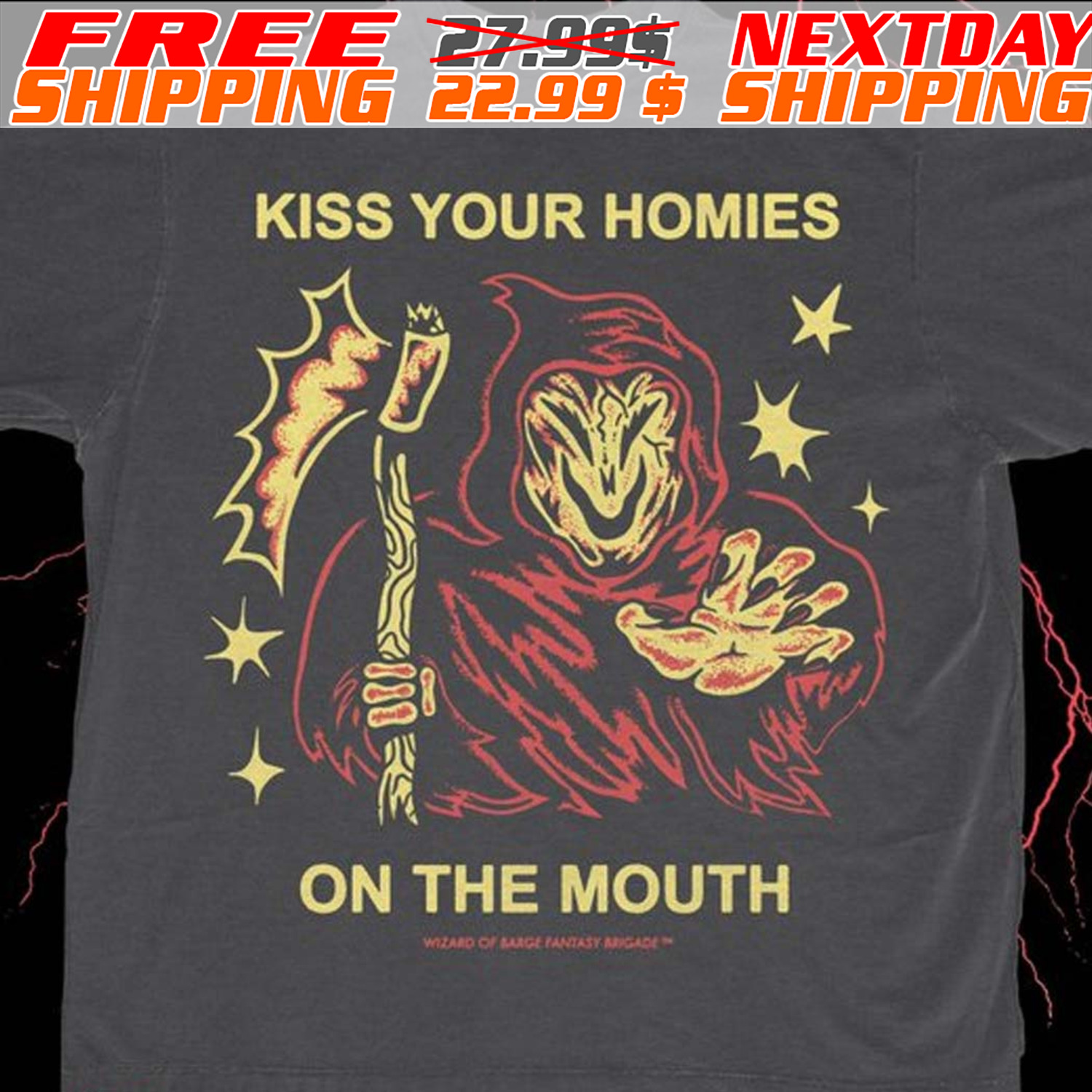 Wizard Of Barge Kiss Your Homies Vintage Shirt