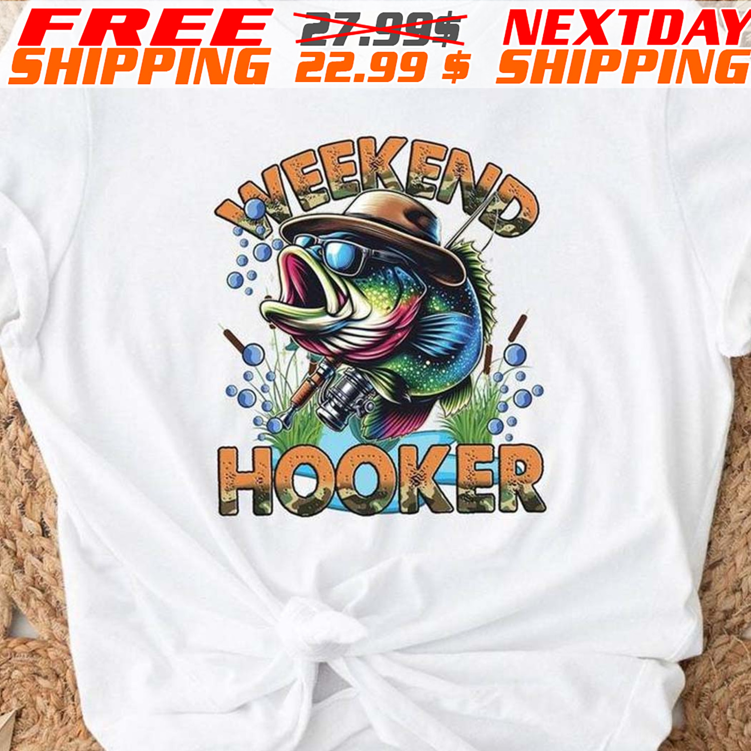 Fish Weekend Hooker Vintage Shirt